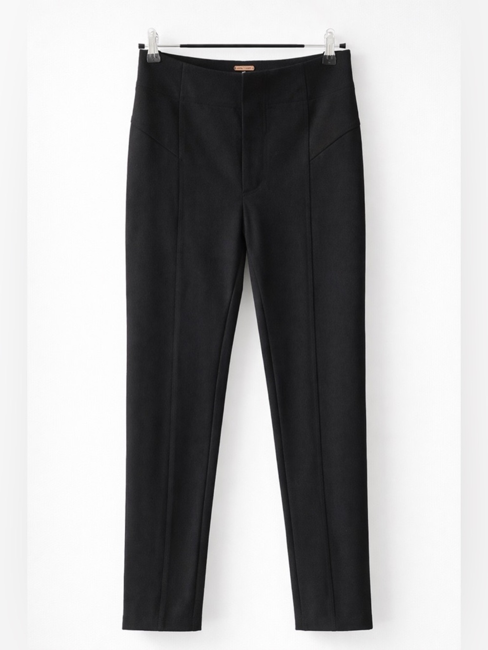 Free People Black Slim Fit Pants High Rise Front Seam Size 8 . - Picture 2 of 4